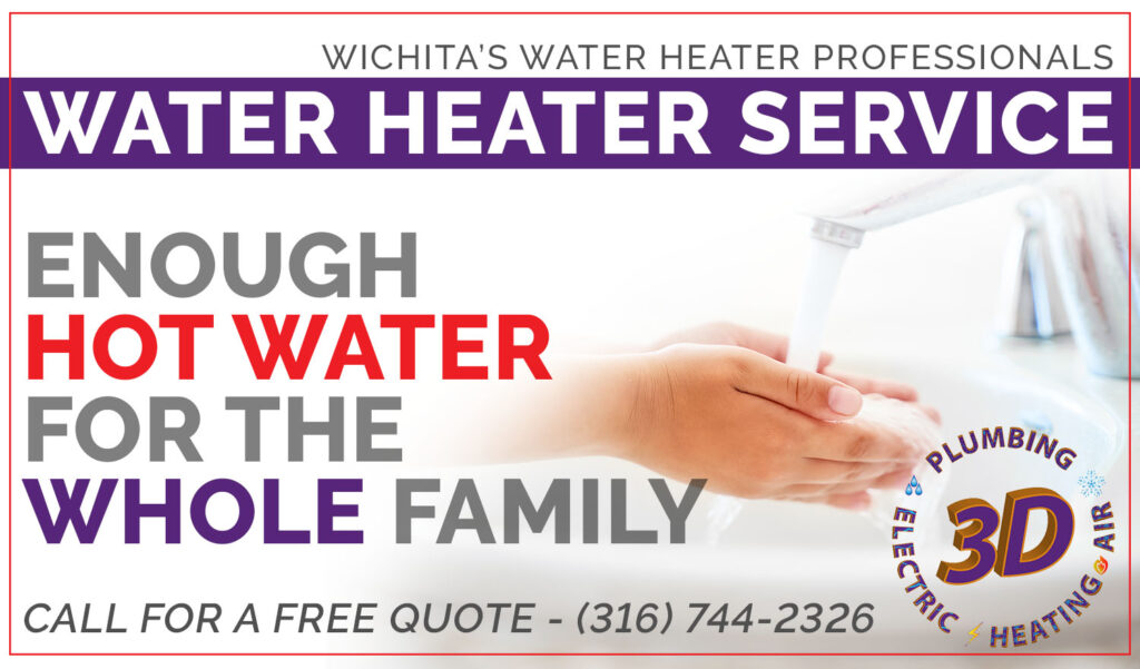 3D Plumbing provides water heater service & installation in Wichita area