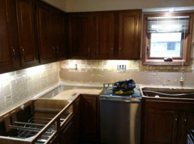 Electrical work on kitchen remodel