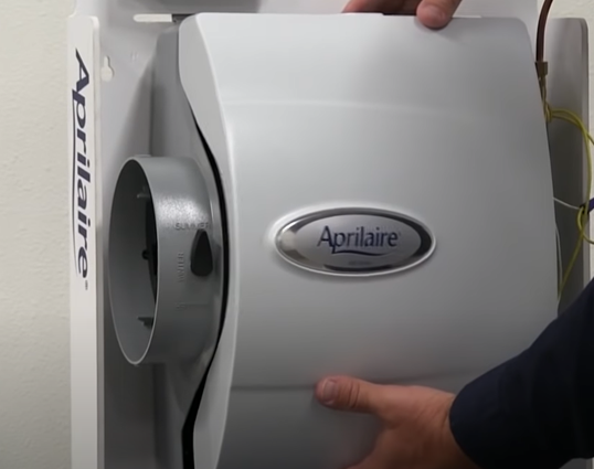 AprilAire humidifier in Wichita basement